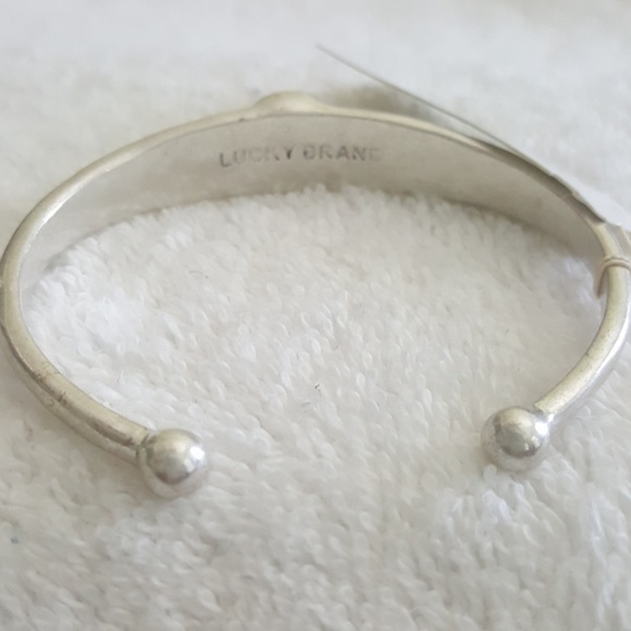 New Lucky Brand Silver Tone Pearl Cuff Bracelet - Picture 3 of 5